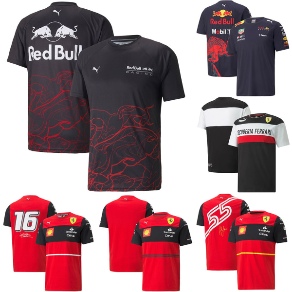 Officiell Oracle Red Bull Racing Team Polotröja för Vuxna Formel 1 Kortärmad Topp E M