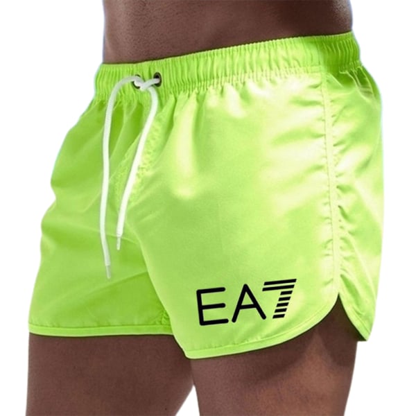 Män Sommar Badshorts Simshorts Badkläder Strand Surfing Sport Jogger Jogging Kort Byxor Green L