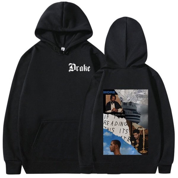 Rapper Drake Music Album Grafisk Hip Hop Hoodies Dam Herr Huvtröja XL