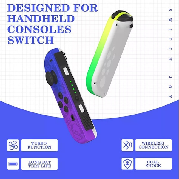 Trådlöst par spelkontroll för Nintendo Switch Joy Con - Joypad Splatoon 3