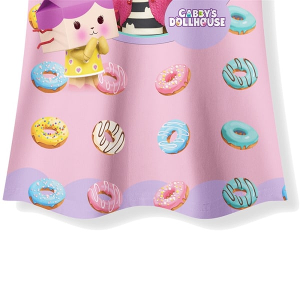 Barn Flickor Gabbys Dollhouse Kortärmad Nattlinne Sovkläder Casual Pyjamas 120cm