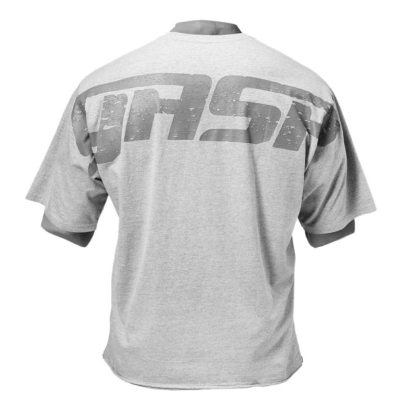 GASP Herr T-shirt Print Sommar Casual Kortärmad Tee Gym Sport Fitness Toppar Grey 2XL