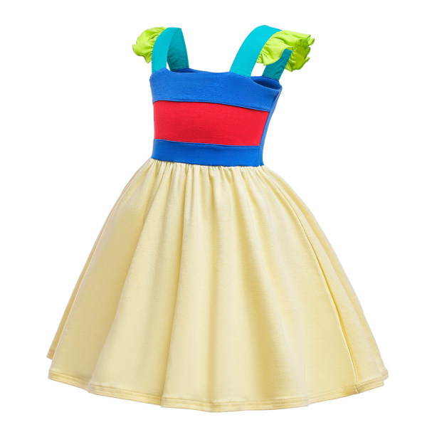 Girl Princess Dress Swing Tutu Klänning för födelsedagsfest Snow White 4-5 år = EU 98-110