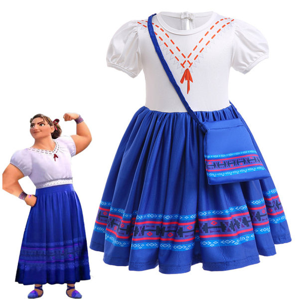 Encanto Princess Dress Girl Cartoon Costume Party Dress B 130cm