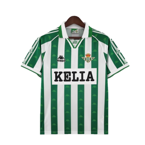 1996-97 Real Betis Hemma Retro Tröja Kortärmad Herr T-shirt Tee Toppar Sport L