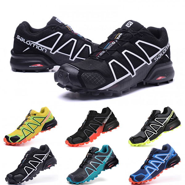 SALOMON Herr Speedcross 4 Löparskor Sneakers Vandringsskor Black Fluorescent Yellow 41