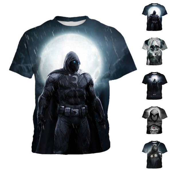 Barn Pojkar kortärmad T-shirt Tecknad Moonlight Knight kostym B 150cm