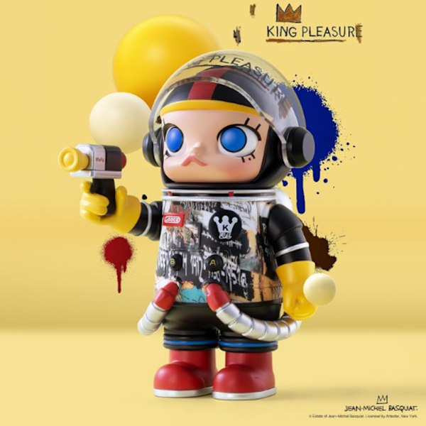 POP MART DIMOO Space Molly Serie Figurer, Slumpmässigt Designade Actiondockor, Heminredning, Födelsedagspresenter för Flickor och Pojkar (En Blind Box Slumpmässigt)