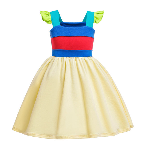 Girl Princess Dress Swing Tutu Klänning för födelsedagsfest Snow White 4-5 år = EU 98-110