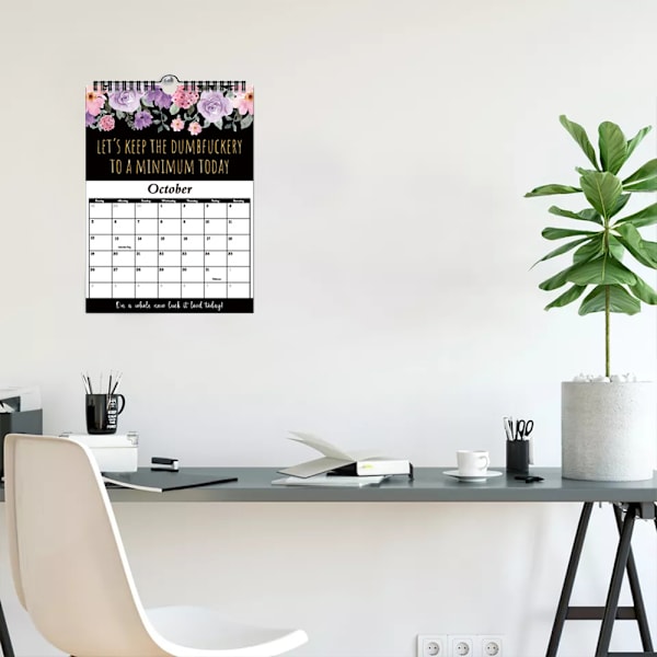 2025 Mental Hälsa Kalender för Trötta Kvinnor - Blomsterkalender Memo - Trötta Kvinnor Kalender - 2024 Rolig Mental Hälsa Kalender