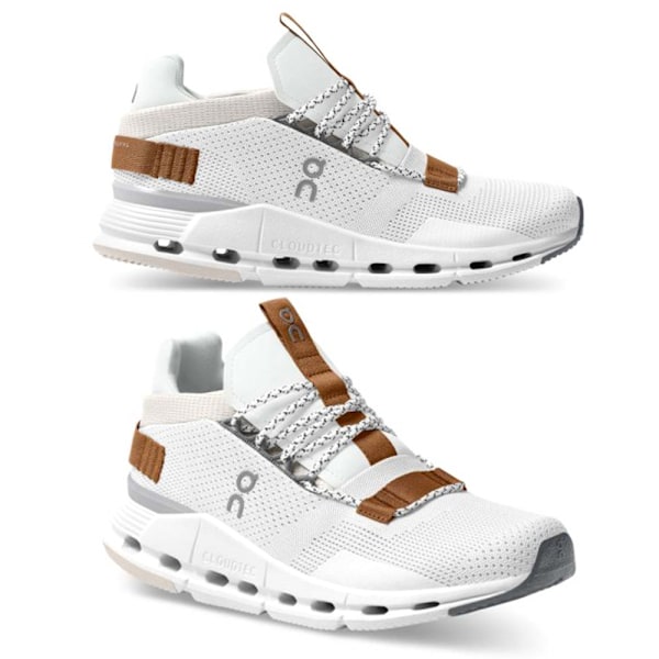 ON CLOUD 5 Herr Dam Bekväma Allround Slitstarka Halkfria Dämpande Lätta Ventilerande Dämpande Lågskor Sneakers Casual Löparskor Pearl White 44