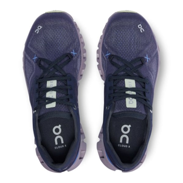 ON CLOUD 5 Herr Dam On Träningsskor Cloud X Andningsbara Sneakers Utomhus Lätta Löparskor Navy Blue 42