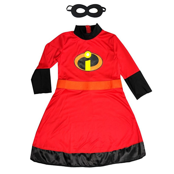 Halloween The Incredibles Cosplay Kostym Set Barn Flickor Bok Vecka Festkläder M
