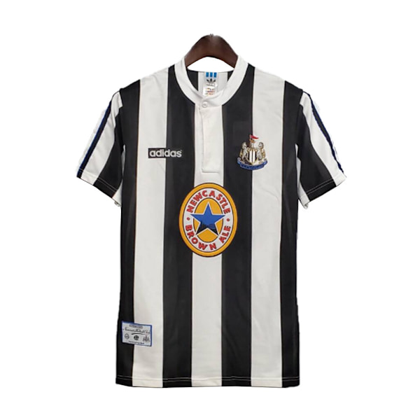 Newcastle United 1996/97 Retrotröja för män med knappar i halsen L