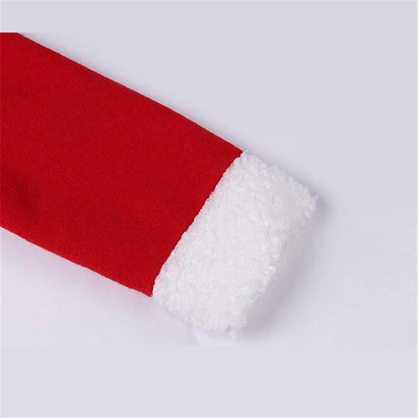 Flickor Santa Claus Cosplay Klänning Jul Klänning Hatt Outfit 120CM