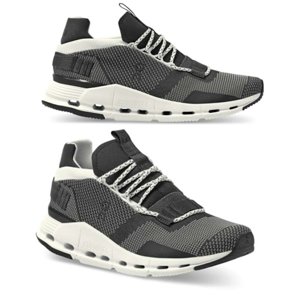 ON CLOUD 5 Herr Dam Bekväma Allround Slitstarka Halkfria Dämpande Lätta Ventilerande Dämpande Lågskor Sneakers Casual Löparskor Grey White 41