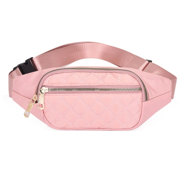 Kvinnor Argyle Travel Bum Bag Fanny Pack Midja Pengar Bälte Sport Wallet Pouch Bumbag Pink