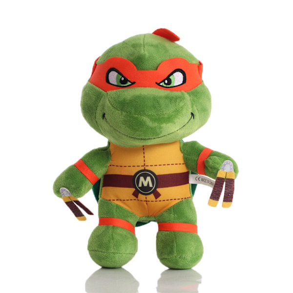 Teenage Mutant Ninja Turtles Gosedjur Plysch Leksak Figur 25cm, Barnleksaker för Barn Julgåva Födelsedagspresenter Orange