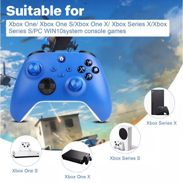 Xbox Series Trådlös Spelkontroll med 2.4G-mottagare som stöder Xbox One/Xbox Series Blue