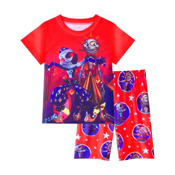 Pojkar Barn Shorts Set Kortärmad Sundrop Moondrop Suit Red 110cm