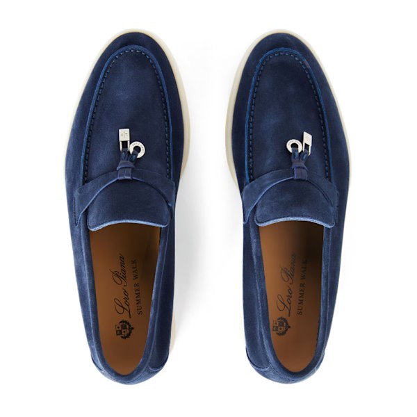 LORO PIANA Sommar Charms Walk Mockasiner Enstaka Skor Royal Blue 37