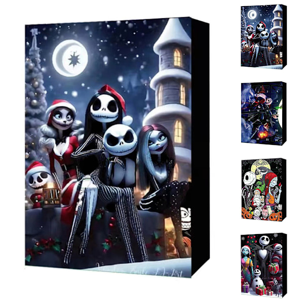 Halloween Adventskalender 2024, Nightmare Before Xmas Adventskalender, Halloween Nedräkningskalender Innehåller 24 Dagars Gåvor B