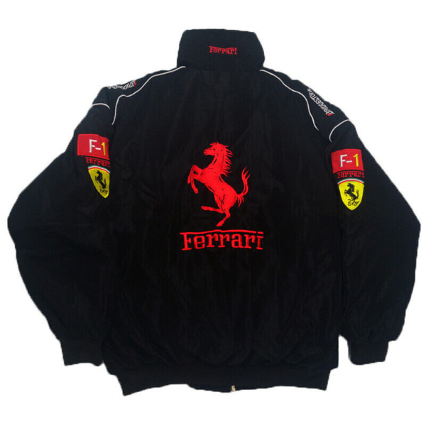 Unisex Adults F1 Team Racing Ferrari Jacka Broderad Vintage Motorcykel Coat A M