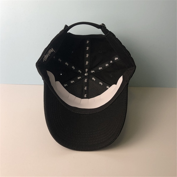 Unisex Baseballkeps med Broderi, Truckerkeps, Justerbar Snapback Solhatt White