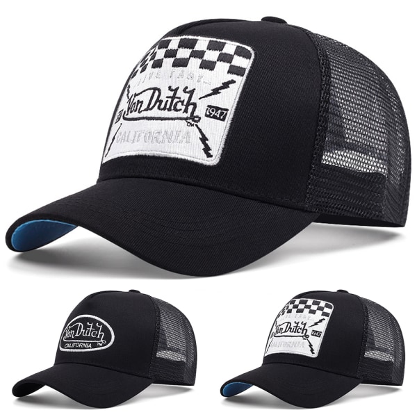 Herr & Dam Von Dutch Basebollkeps Andningsbar Broderad Mesh Trucker Solhatt A