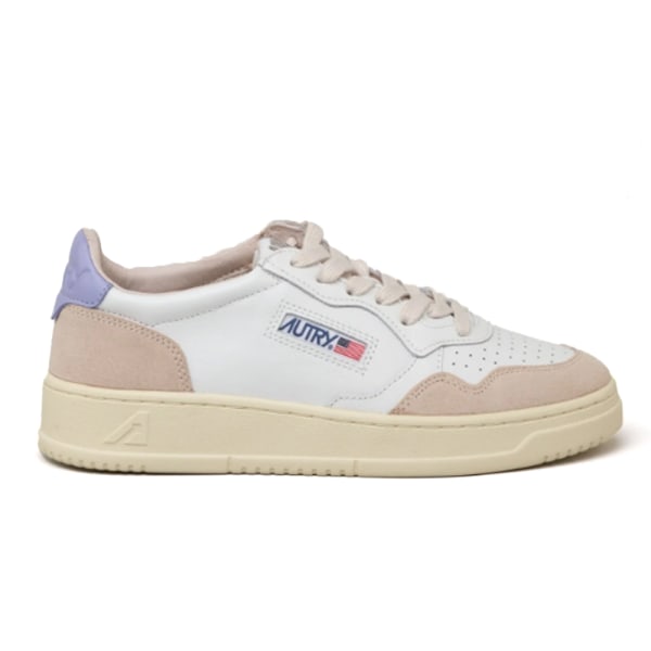 AUTRY 01 LOW LÄDER OCH MOCKA SNEAKER Löparskor Träningsskor Grey White Purple 39