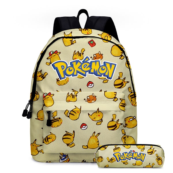 Pikachu-reppusetti penaalilla pojille ja tytöille, kevyt sarjakuva-koulureppu cosplay-koulureppu lapsille #5