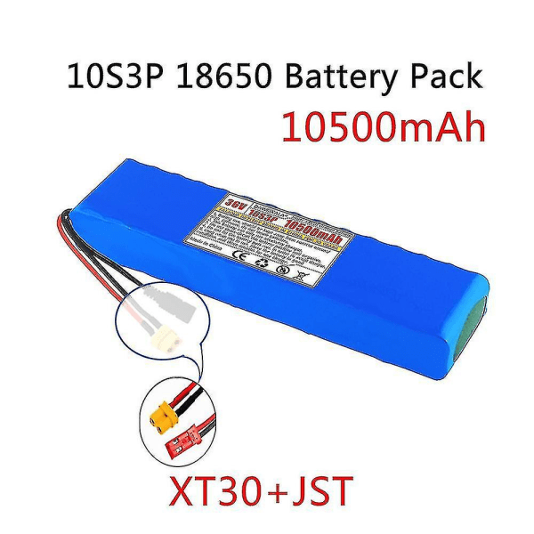 36v 10,5ah batteri Ebike batteripaket 18650 Li-ion batterier 10s3p 350w 500w för power elektrisk skoter Motorcykel skoter Y XT30 JST