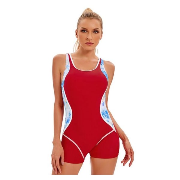 Women's sports one piece swimsuit color matching
