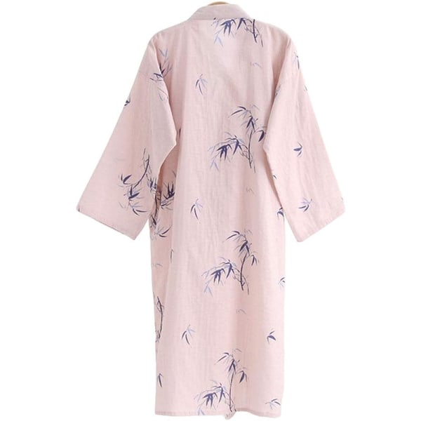Japanese Kimono Nightgown Bathrobe - Traditional Style 100% Cotton Spring Summer House Dress Sauna Robe Light Thin Nightwear for Women Men