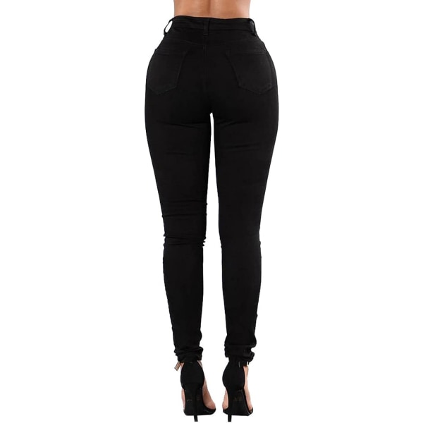 Kvinnor Skinny Jeans Hög midja Slim Fit Stretch förstörd 2231 | Fyndiq