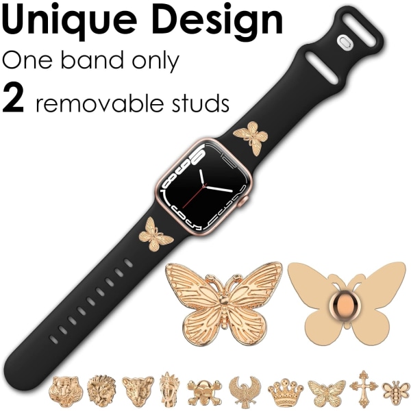 Designerklockor i watch med dubbar som är kompatibla med Apple Watch