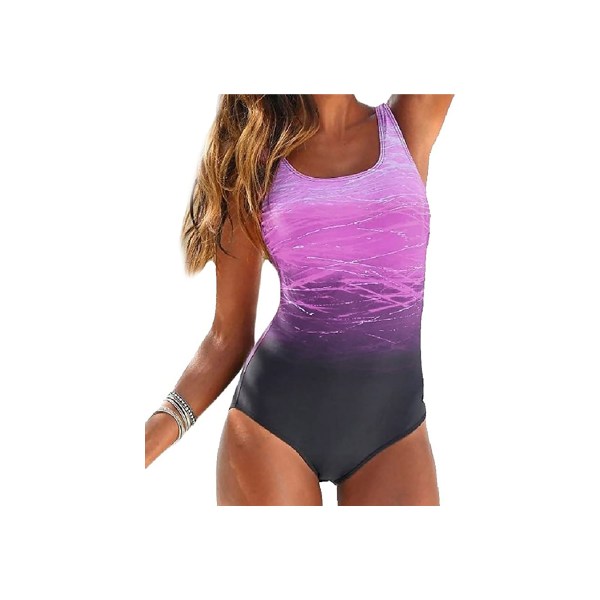 One-piece monokini for the beach and sports with a tummy effect