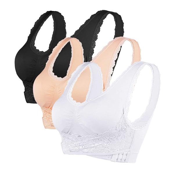 1 or 3 piece bra women without underwire Front Cross