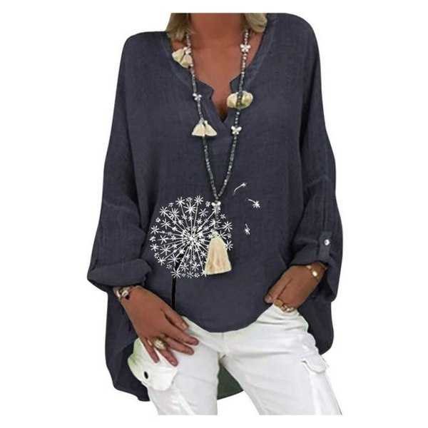 Women's linen sweater with long sleeves