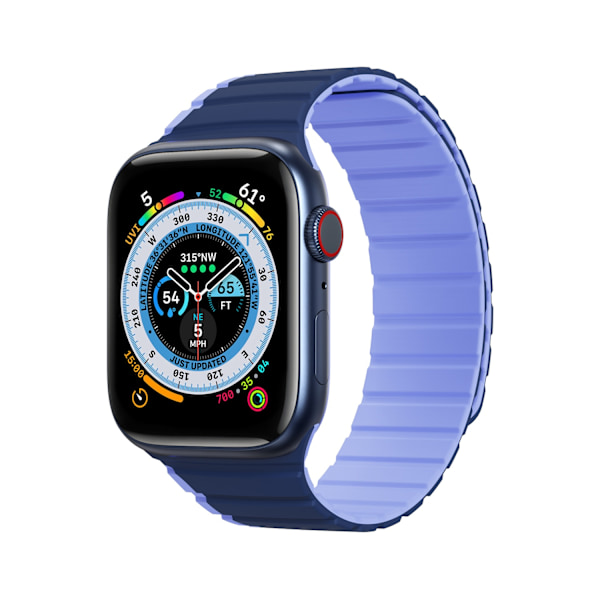 Magnetic Apple Watch Ultra, SE, 9, 8, 7, 6, 5, 4, 3, 2, 1 (49, 45, 44, 42 mm) Dux Ducis Strap (LD Version) - Blue Blue