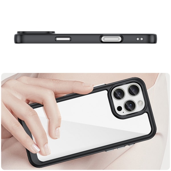 Outer Space Case with Gel Frame for iPhone 16 Pro Max - Black Black