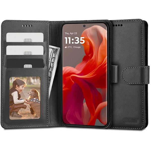 Tech-Protect Wallet Case for Motorola Moto G85 5G - Black Black