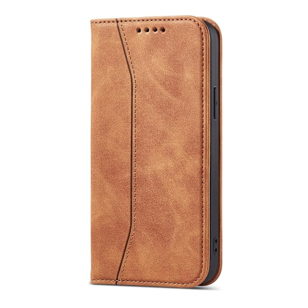 Magnet Fancy Case Case for iPhone 12 Pro Pouch Card Wallet Card Stand Brown Brown