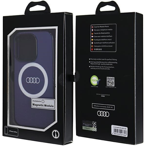 Audi IML Big Logo MagSafe case for iPhone 14 Pro - blue Blue