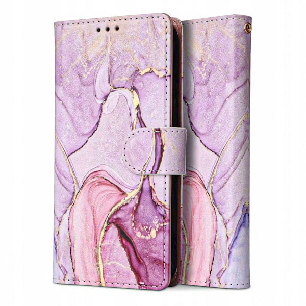 Tech-Protect Wallet Case for Samsung Galaxy A15 4G / 5G - Pink Marble Violet || Pink