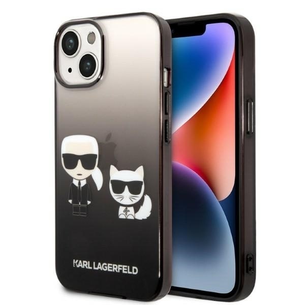 Karl Lagerfeld KLHCP14MTGKCK iPhone 14 Plus 6,7 &quot;hardcase black / black Gradient Ikonik Karl &amp; Choupette Black