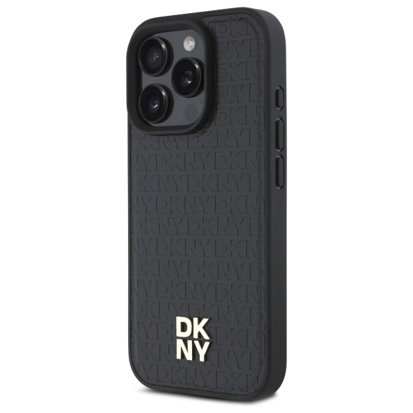 DKNY Repeat Pattern Stack Logo MagSafe iPhone 16 Pro Max Case - Black Black