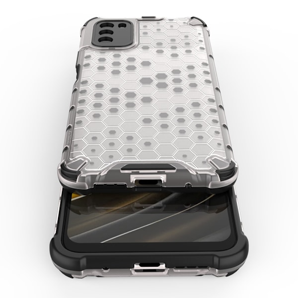 Honeycomb Case armor cover with TPU Bumper for Xiaomi Poco M3 transparent Transparent