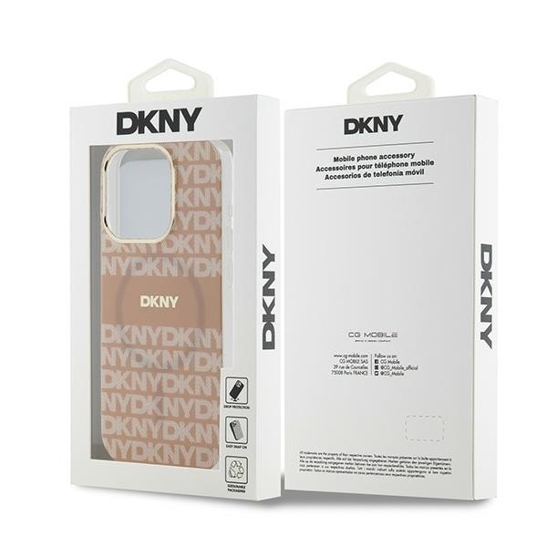 DKNY IML Mono &amp; Stripe MagSafe case for iPhone 14 Pro - pink Pink