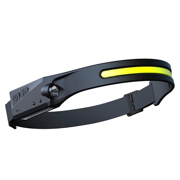 LED headlamp with IPX4 motion sensor USB-C 1200 mAh - black Black